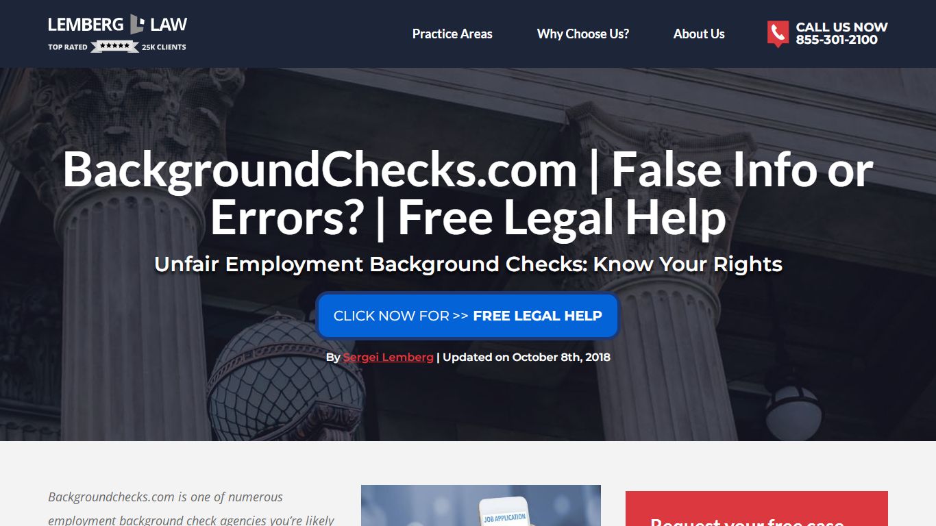 BackgroundChecks.com | False Info or Errors? | Free Legal Help